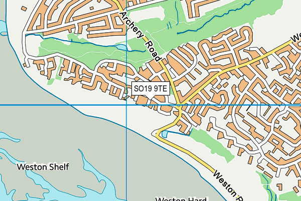 SO19 9TE map - OS VectorMap District (Ordnance Survey)