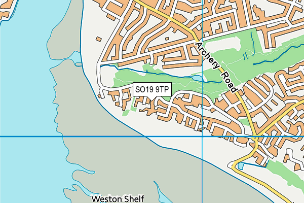 SO19 9TP map - OS VectorMap District (Ordnance Survey)