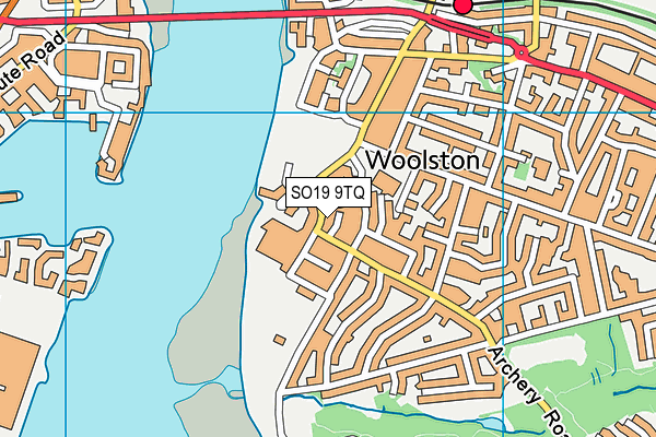SO19 9TQ map - OS VectorMap District (Ordnance Survey)