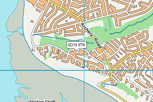 SO19 9TR map - OS VectorMap District (Ordnance Survey)