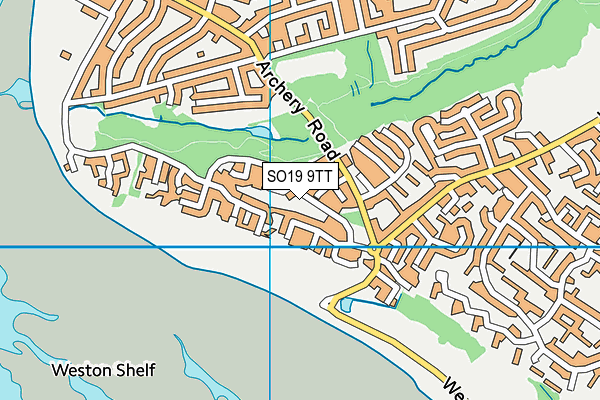 SO19 9TT map - OS VectorMap District (Ordnance Survey)