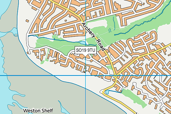 SO19 9TU map - OS VectorMap District (Ordnance Survey)