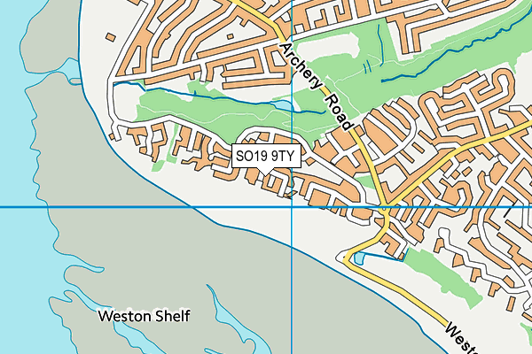 SO19 9TY map - OS VectorMap District (Ordnance Survey)