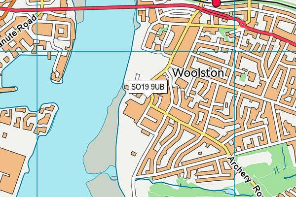 SO19 9UB map - OS VectorMap District (Ordnance Survey)