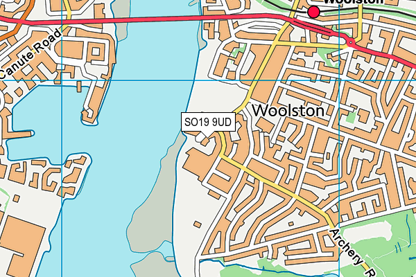 SO19 9UD map - OS VectorMap District (Ordnance Survey)