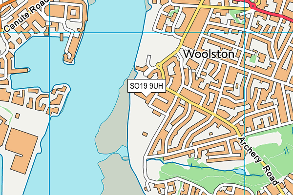 SO19 9UH map - OS VectorMap District (Ordnance Survey)