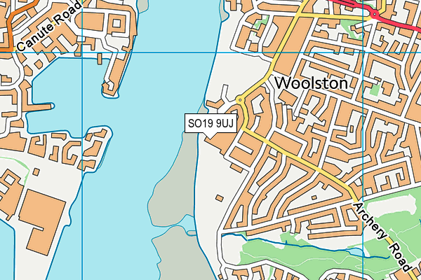 SO19 9UJ map - OS VectorMap District (Ordnance Survey)