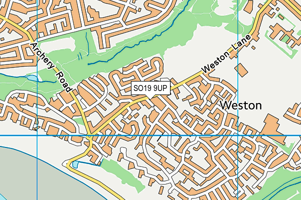 SO19 9UP map - OS VectorMap District (Ordnance Survey)