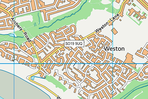 SO19 9UQ map - OS VectorMap District (Ordnance Survey)