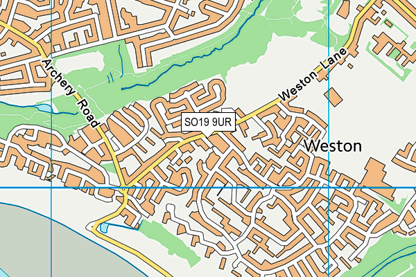 SO19 9UR map - OS VectorMap District (Ordnance Survey)