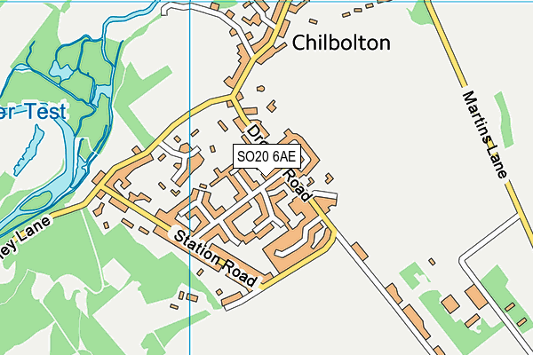 SO20 6AE map - OS VectorMap District (Ordnance Survey)