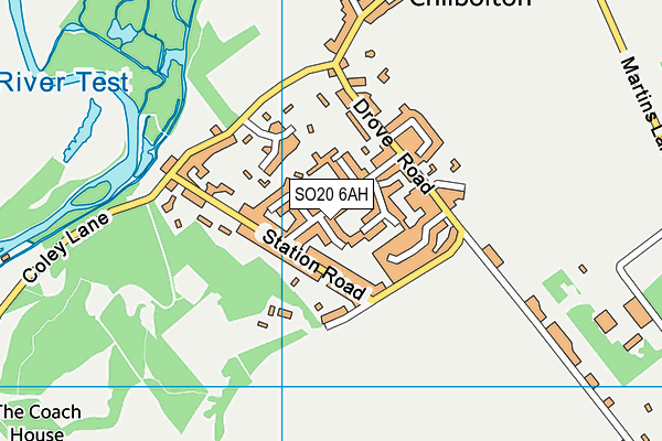 SO20 6AH map - OS VectorMap District (Ordnance Survey)