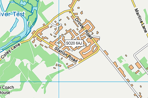 SO20 6AJ map - OS VectorMap District (Ordnance Survey)