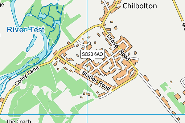 SO20 6AQ map - OS VectorMap District (Ordnance Survey)