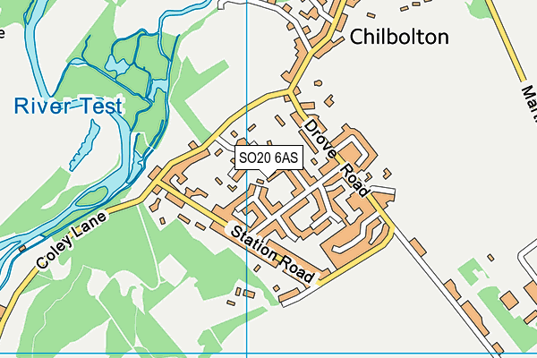 SO20 6AS map - OS VectorMap District (Ordnance Survey)