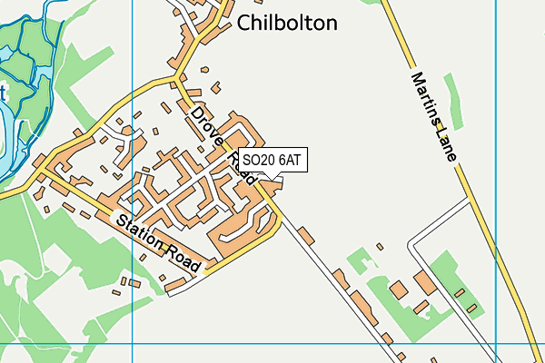 SO20 6AT map - OS VectorMap District (Ordnance Survey)