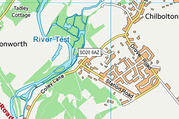 SO20 6AZ map - OS VectorMap District (Ordnance Survey)