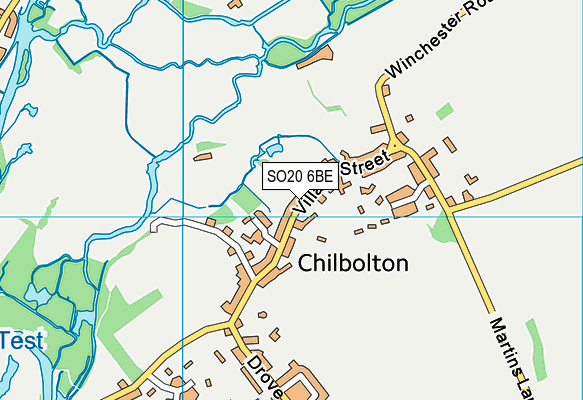 SO20 6BE map - OS VectorMap District (Ordnance Survey)