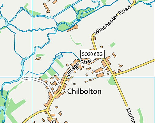 SO20 6BG map - OS VectorMap District (Ordnance Survey)