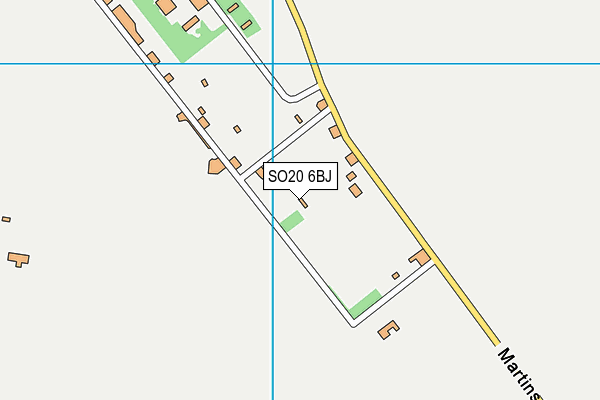 SO20 6BJ map - OS VectorMap District (Ordnance Survey)