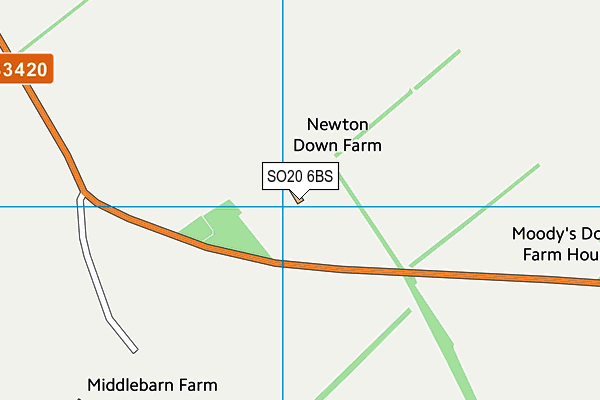 SO20 6BS map - OS VectorMap District (Ordnance Survey)