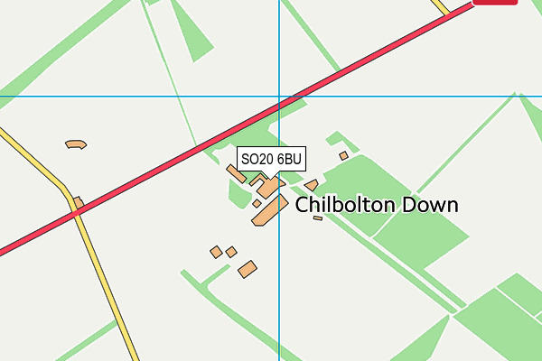 SO20 6BU map - OS VectorMap District (Ordnance Survey)