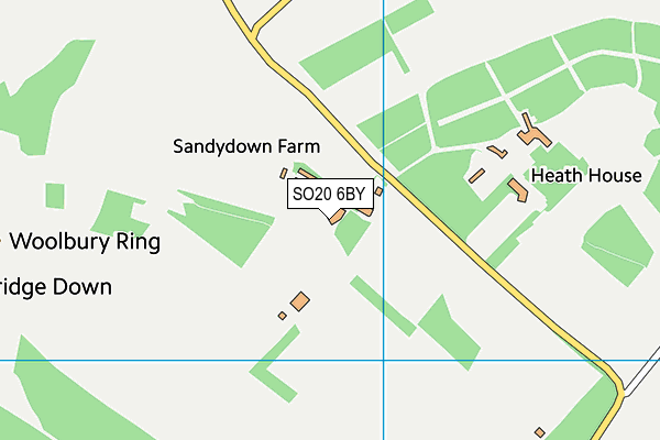 SO20 6BY map - OS VectorMap District (Ordnance Survey)