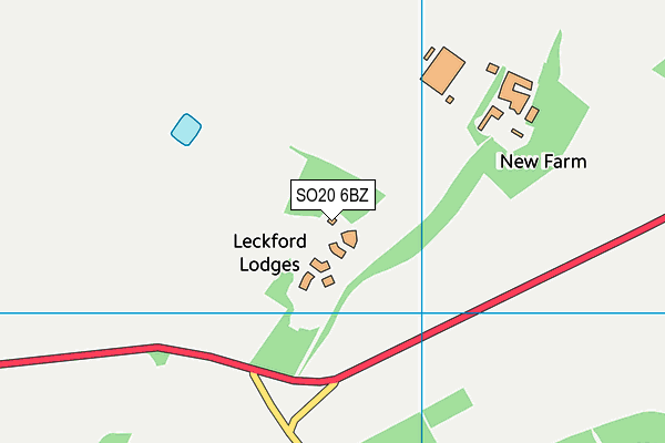 SO20 6BZ map - OS VectorMap District (Ordnance Survey)