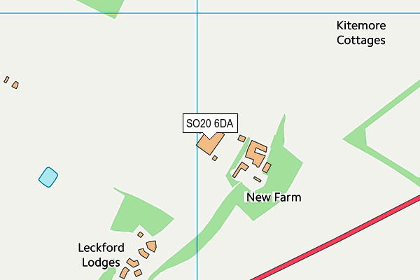 SO20 6DA map - OS VectorMap District (Ordnance Survey)