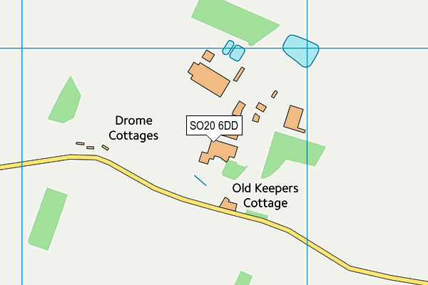 SO20 6DD map - OS VectorMap District (Ordnance Survey)