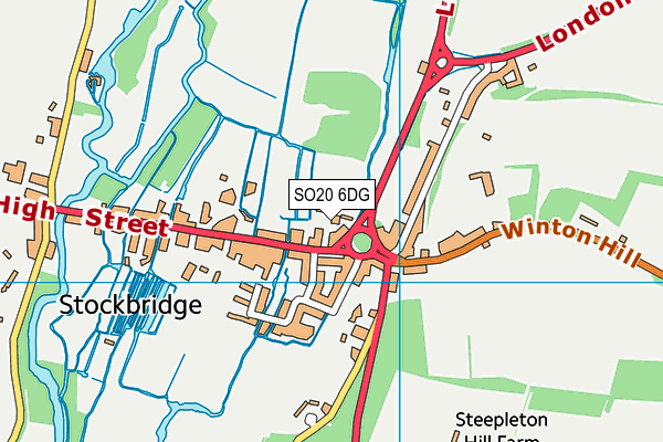 SO20 6DG map - OS VectorMap District (Ordnance Survey)