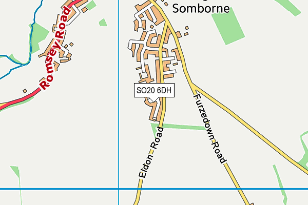 SO20 6DH map - OS VectorMap District (Ordnance Survey)