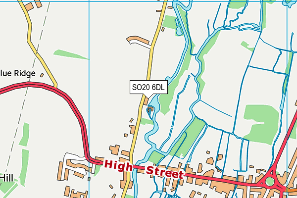 SO20 6DL map - OS VectorMap District (Ordnance Survey)