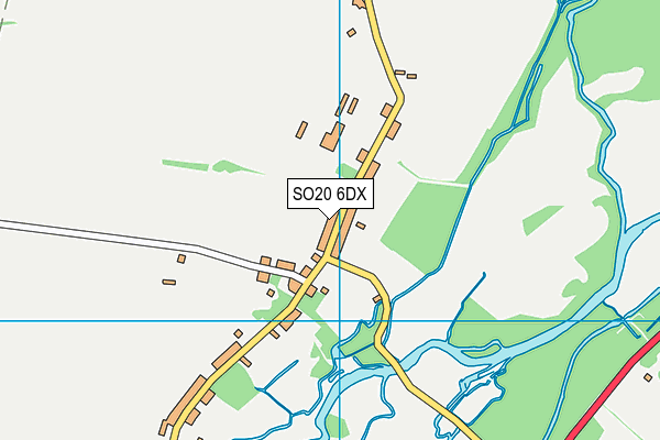 SO20 6DX map - OS VectorMap District (Ordnance Survey)