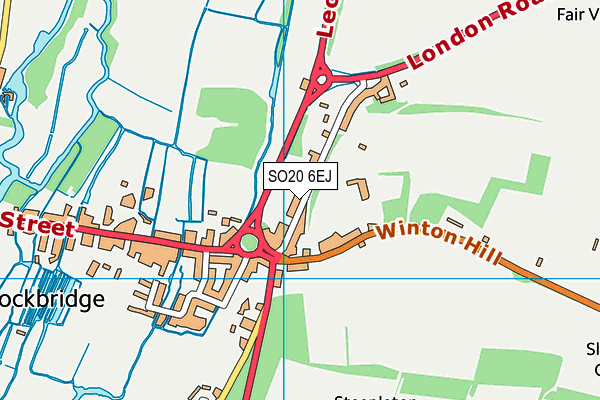 Stockbridge Primary & Pre-School map (SO20 6EJ) - OS VectorMap District (Ordnance Survey)