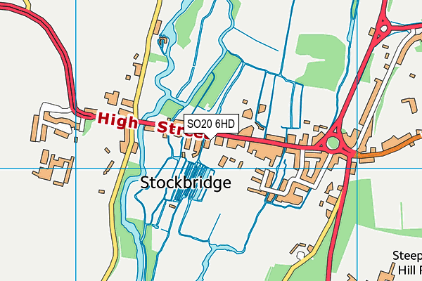 SO20 6HD map - OS VectorMap District (Ordnance Survey)