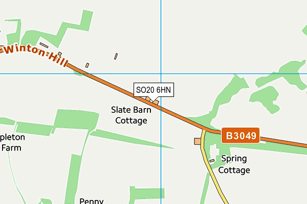 SO20 6HN map - OS VectorMap District (Ordnance Survey)