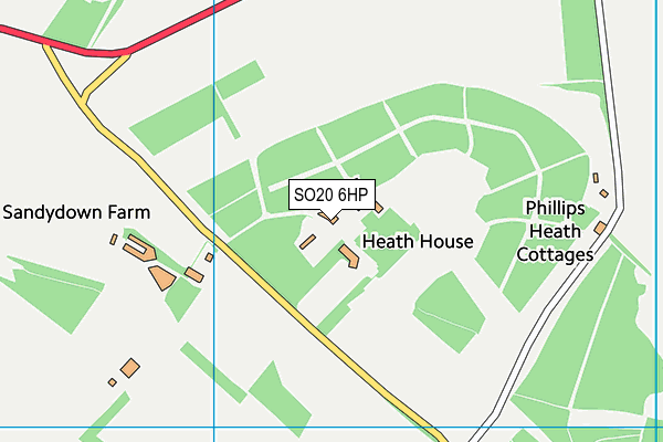 SO20 6HP map - OS VectorMap District (Ordnance Survey)