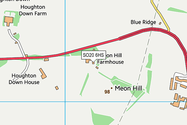 SO20 6HS map - OS VectorMap District (Ordnance Survey)