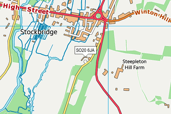 SO20 6JA map - OS VectorMap District (Ordnance Survey)