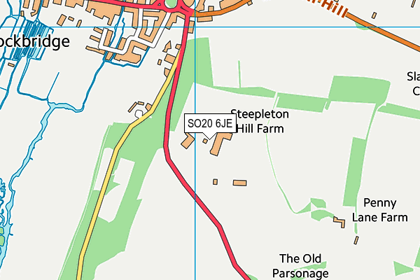 SO20 6JE map - OS VectorMap District (Ordnance Survey)