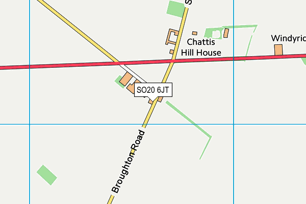 SO20 6JT map - OS VectorMap District (Ordnance Survey)