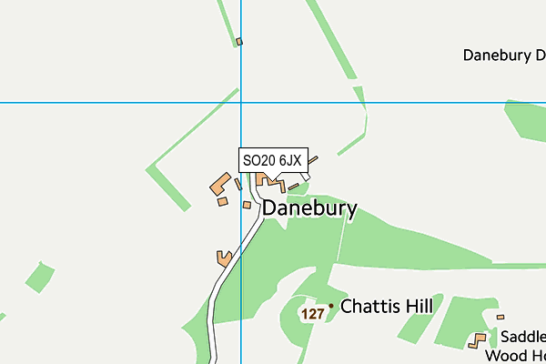 SO20 6JX map - OS VectorMap District (Ordnance Survey)