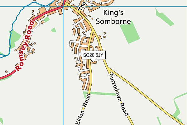 SO20 6JY map - OS VectorMap District (Ordnance Survey)