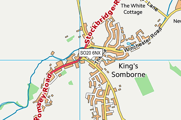 SO20 6NX map - OS VectorMap District (Ordnance Survey)