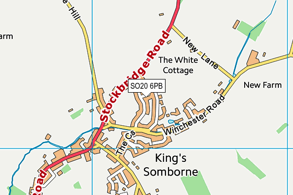 SO20 6PB map - OS VectorMap District (Ordnance Survey)