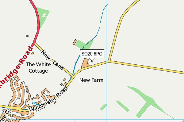 SO20 6PG map - OS VectorMap District (Ordnance Survey)