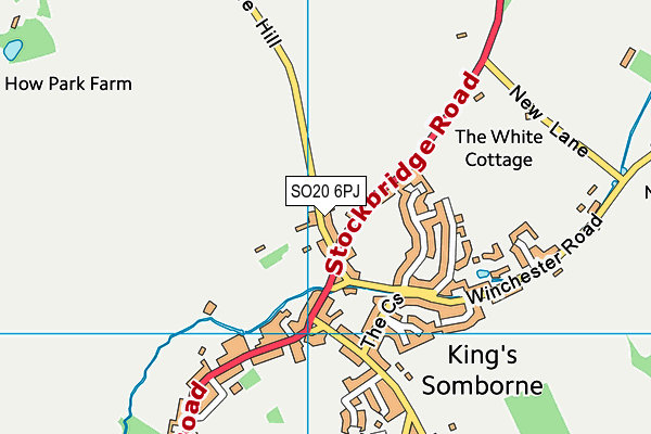 SO20 6PJ map - OS VectorMap District (Ordnance Survey)