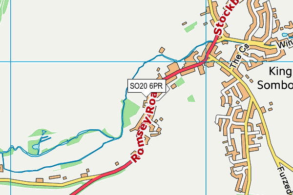 SO20 6PR map - OS VectorMap District (Ordnance Survey)