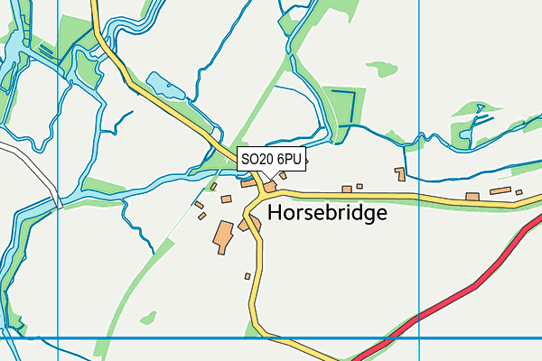 SO20 6PU map - OS VectorMap District (Ordnance Survey)